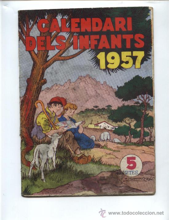 Tebeos: calendario del infantil de 1957 - Foto 1