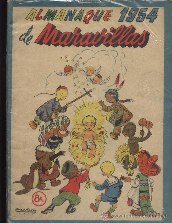 Tebeos: ALMANAQUE DE MARAVILLAS DE 1954 - Foto 1