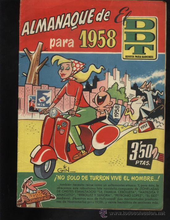 Tebeos: ALMANAQUE DE 1958  DEL D D T - Foto 1