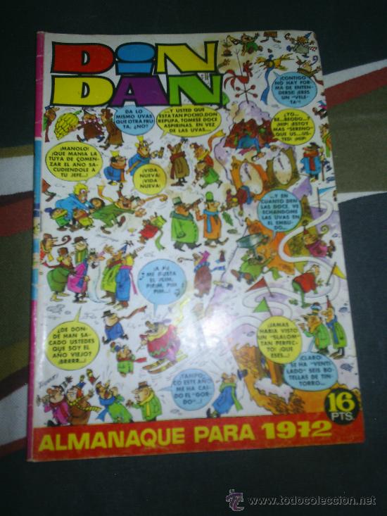 Tebeos: M69 DIN DAN ALMANAQUE 1972 16 PTS - Foto 1