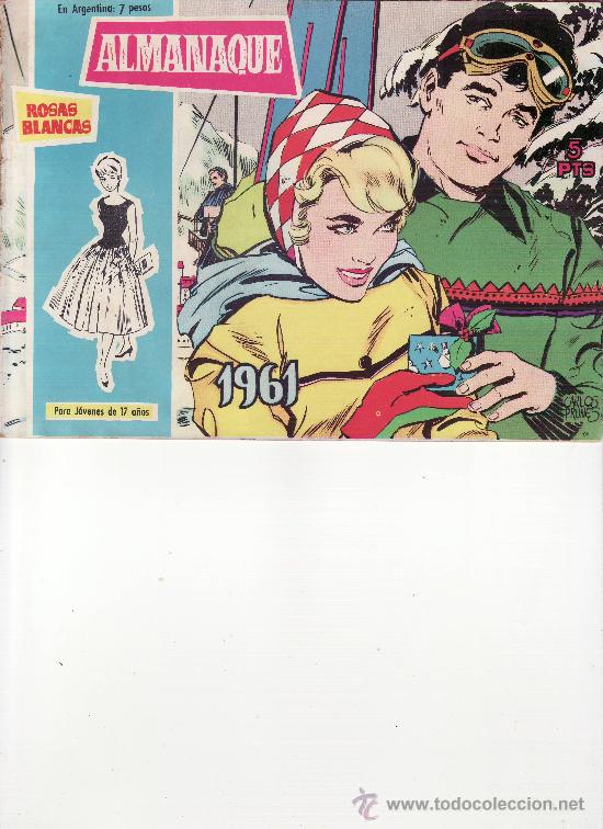 Tebeos: ALMANAQUE ROSAS BLANCAS  1961 - Foto 1