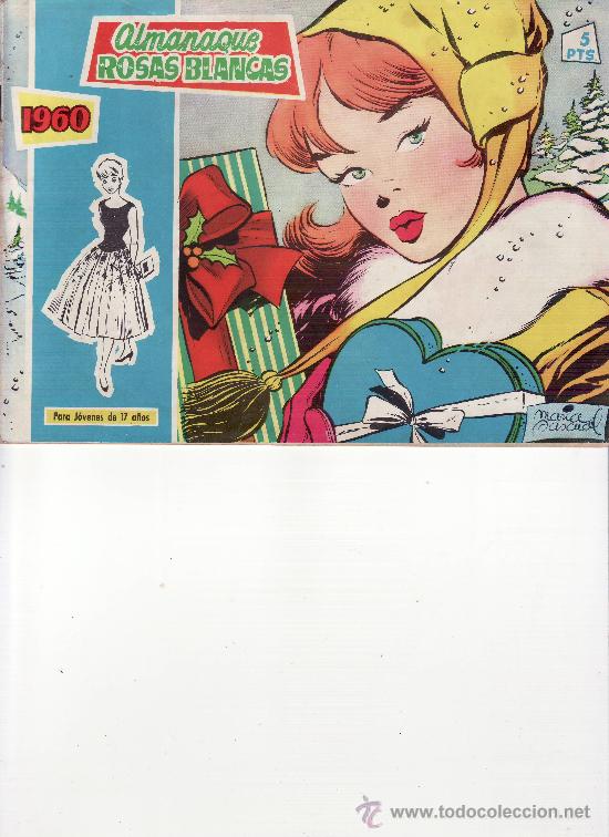 Tebeos: ALMANAQUE ROSAS BLANCAS  1960 - Foto 1