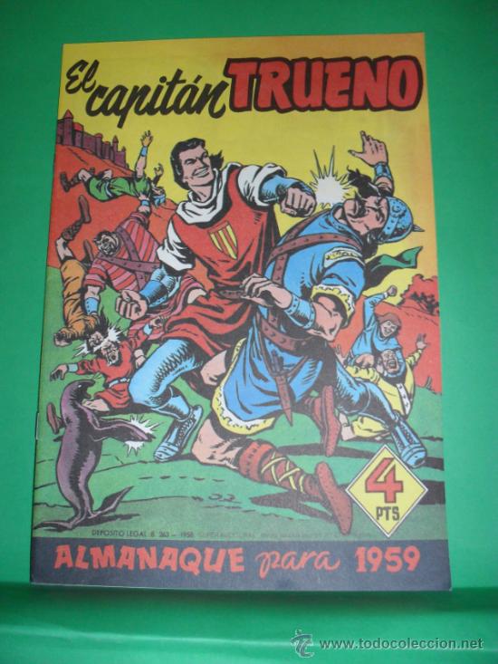 Tebeos: EL CAPITAN TRUENO.ALMANAQUE 1959 - Foto 1