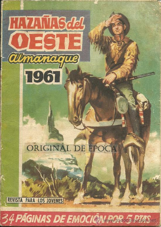Tebeos: (COM-924)ALMANAQUE HAZA&Ntilde;AS DEL OESTE 1961 - Foto 1