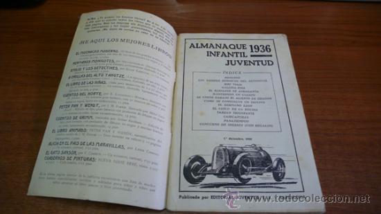 Tebeos: ALMANAQUE INFANTIL JUVENTUD, 1936. - Foto 2