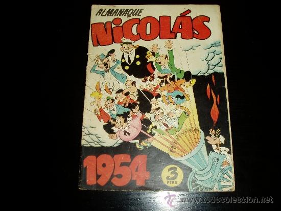Tebeos: ALMANAQUE NICOLAS  1954.   ORIGINAL. EDICIONES CLIPER. - Foto 1