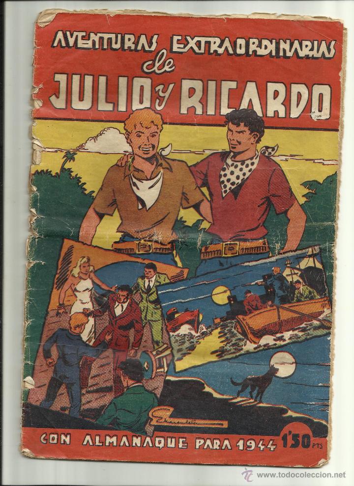 Tebeos: ALMANAQUE DE JULIO Y RICARDO 1944 - Foto 1