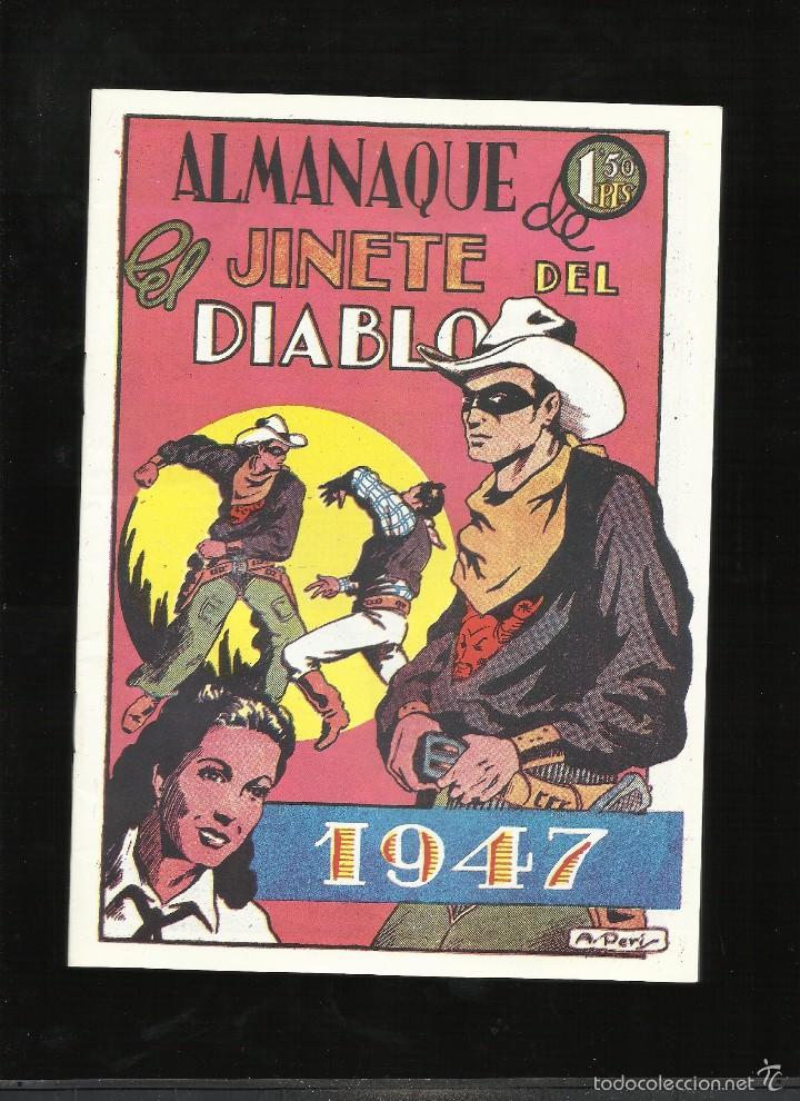 Tebeos: ALMANAQUE EL JINETE DEL DIABLO 1947 - Foto 1