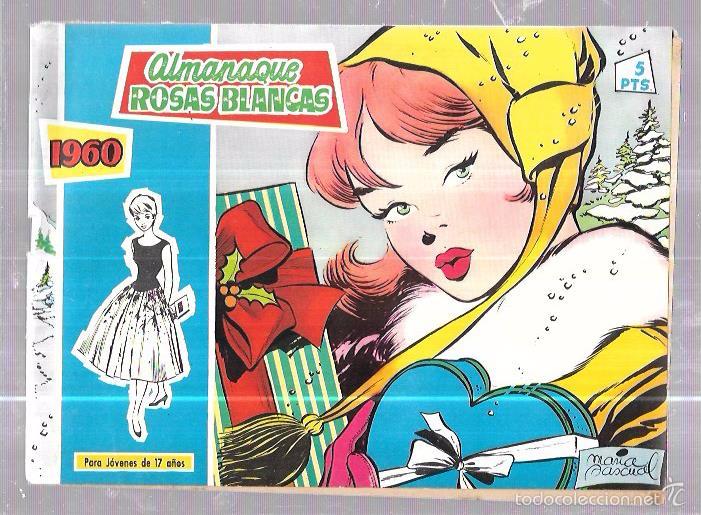 Tebeos: ALMANAQUE ROSAS BLANCAS. 1960. - Foto 1