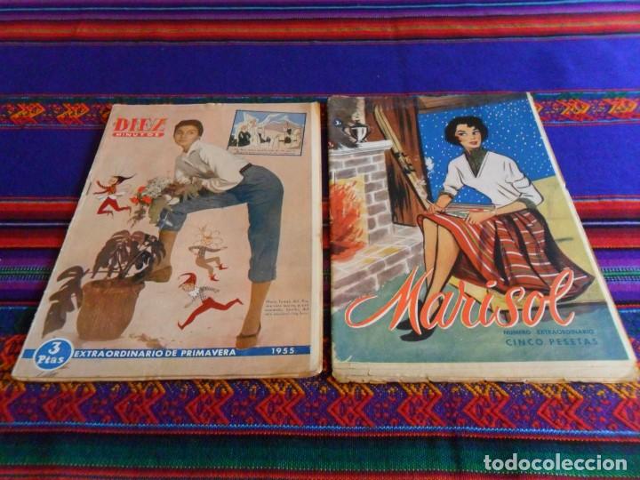 Tebeos: DIEZ MINUTOS EXTRAORDINARIO PRIMAVERA 1955 Y MARISOL NÚMERO ALMANAQUE 1956.