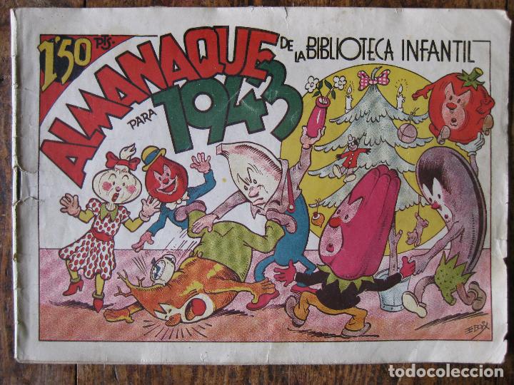 Tebeos: ALMANAQUE DE LA BIBLIOTECA INFANTIL 1943 - Foto 1
