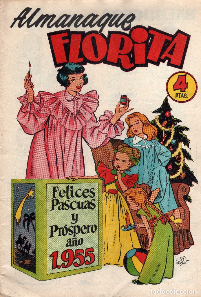 Tebeos: ALMANAQUE FLORITA PARA 1955 - Foto 1