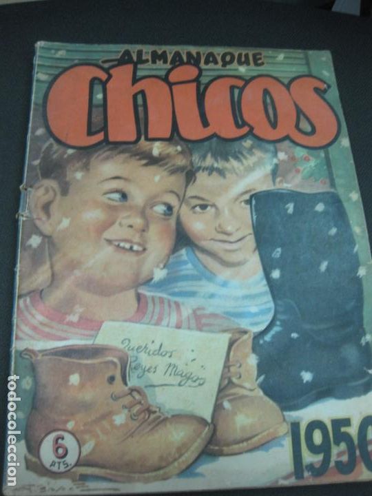 Tebeos: ALMANAQUE CHICOS 1950. - Foto 1