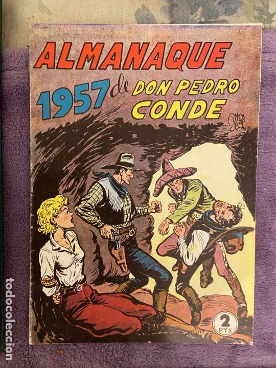 Tebeos: FACSIMIL ALMANAQUE DON PERO CONDE 1957 NUEVO - Foto 1