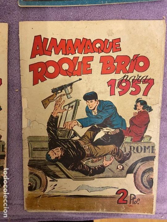 Tebeos: ROQUE BRIO ALMNAQUE 1957 BUES ESTADO - Foto 1