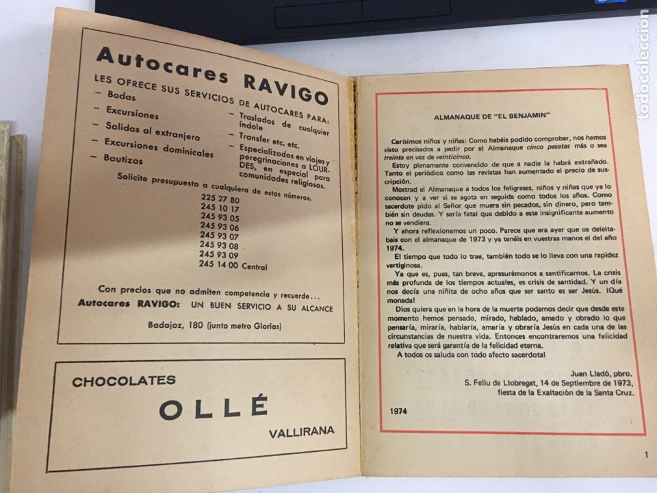 Tebeos: EL BENJAMIN ALMANAQUE 1974 - Foto 2