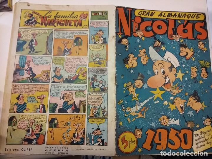 Tebeos: gran almanaque nicol&aacute;s a&ntilde;o 1950, original - Foto 4