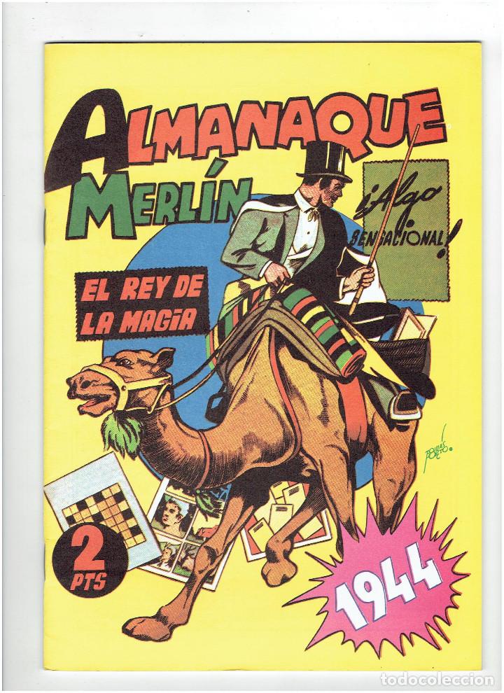 Tebeos: * ALMANAQUES MERLIN 1944 - 1945 * REEDICION * - Foto 1