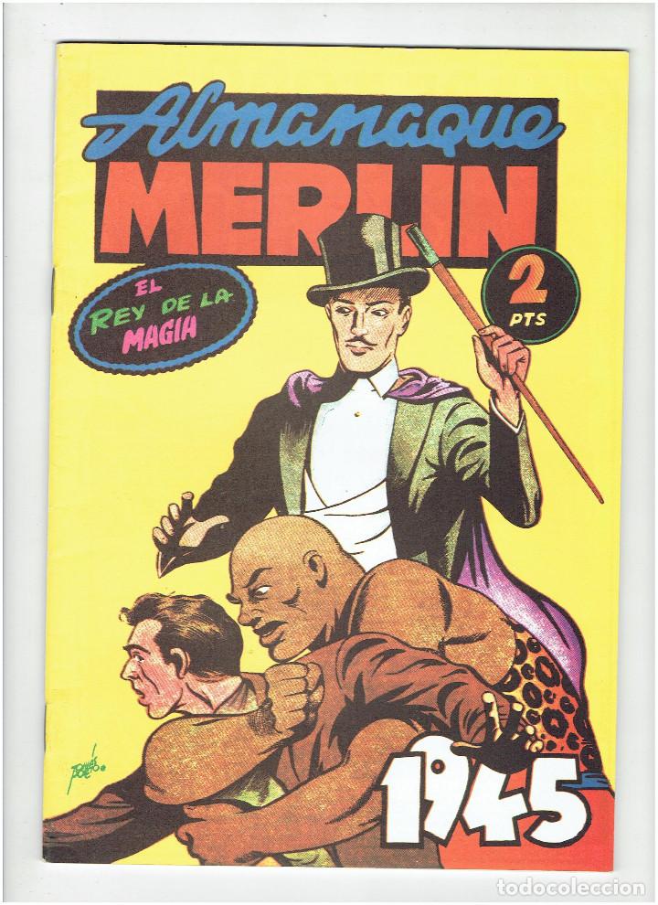 Tebeos: * ALMANAQUES MERLIN 1944 - 1945 * REEDICION * - Foto 3