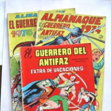 Tebeos: EL GUERRERO DEL ANTIFAZ ALMANAQUE AÑO 1974-75 Y EXTRA VACACIONES 77, ORIGINAL COMPLETO. Lote 302087718