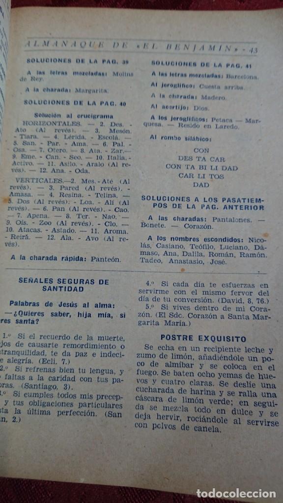 Tebeos: ALMANAQUE EL BENJAMIN A&Ntilde;O 1947 - Foto 2