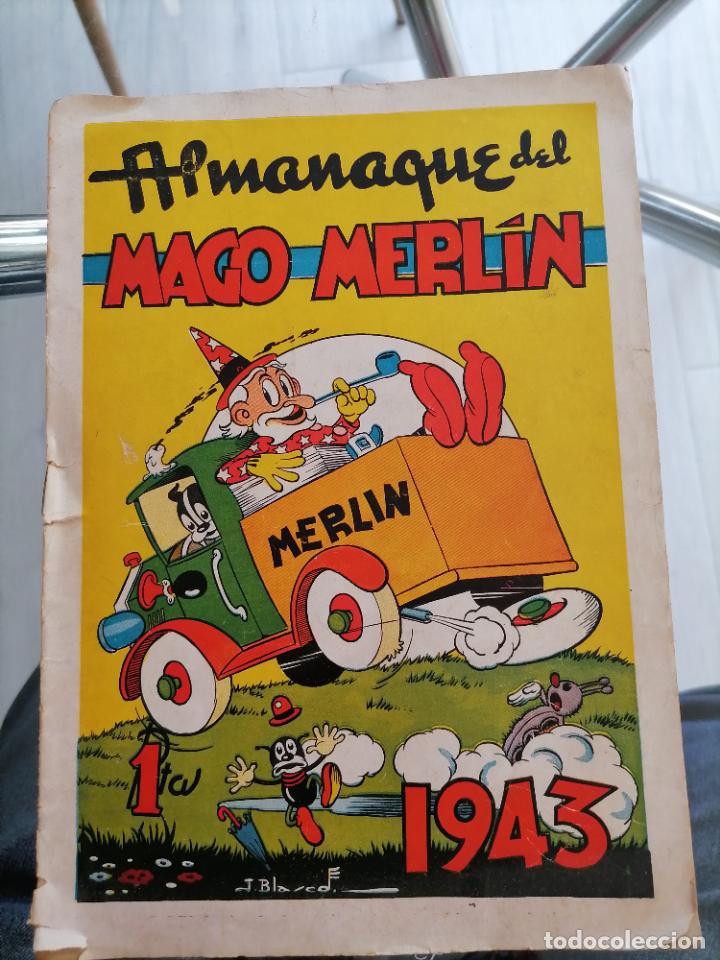 Tebeos: ALMANAQUE DEL MAGO MERLIN. A&Ntilde;O 1943. ORIGINAL GERPLA - Foto 1