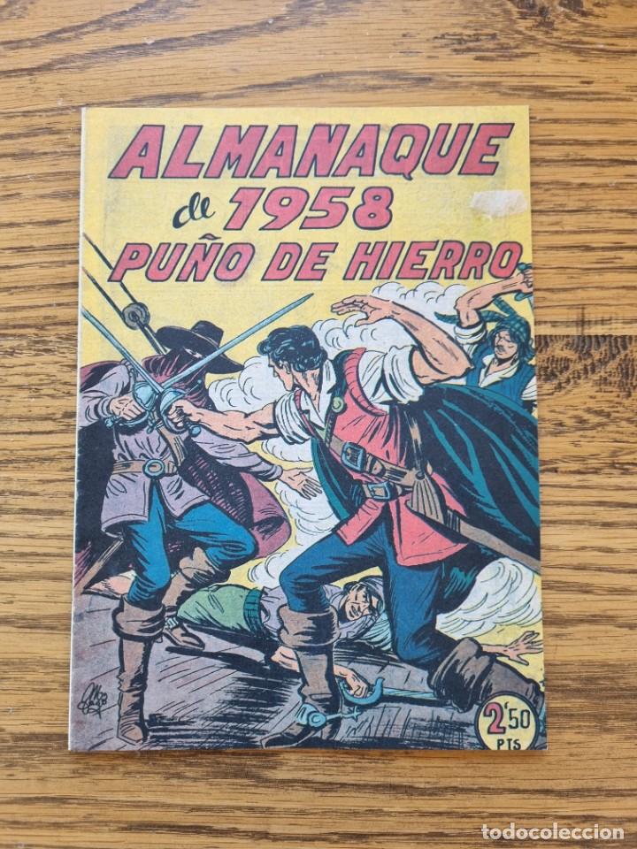 Tebeos: ALMANAQUE PU&Ntilde;O DE HIERRO 1958 FACSIMIL - Foto 1