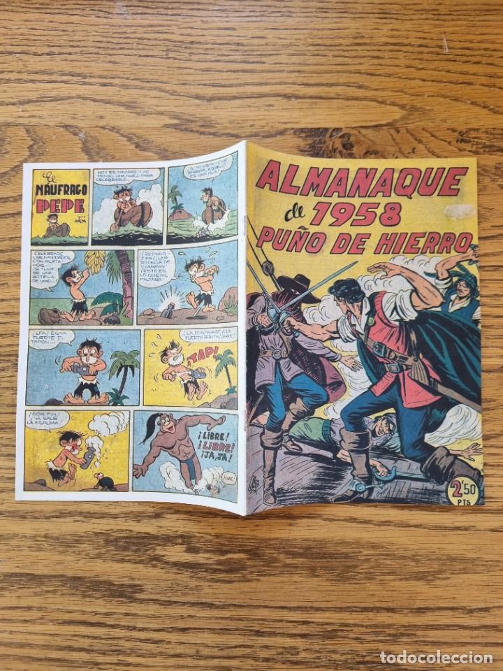 Tebeos: ALMANAQUE PU&Ntilde;O DE HIERRO 1958 FACSIMIL - Foto 3