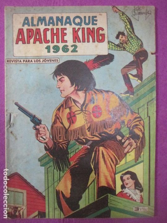 Tebeos: TEBEO APACHE KID ALMANAQUE 1962 ED. VALENCIANA - Foto 1