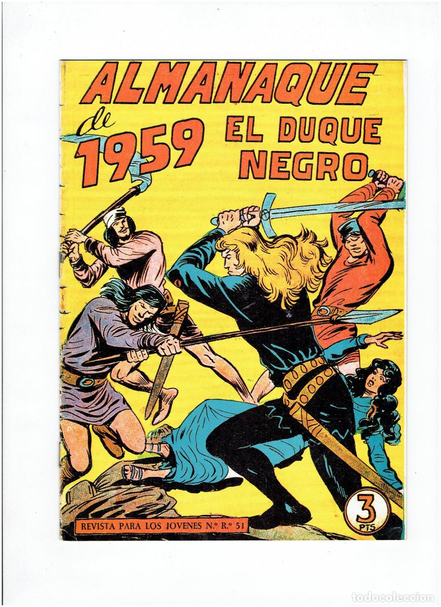 Tebeos: * EL DUQUE NEGRO * ALMANAQUE DE 1959 * REEDICION IMPECABLE * - Foto 1