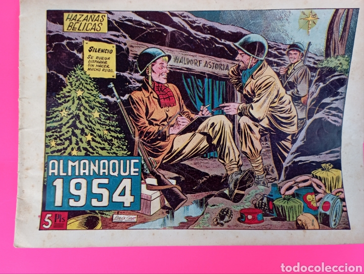 Tebeos: Almanaque haza&ntilde;as b&eacute;licas pera 1954 - Foto 1