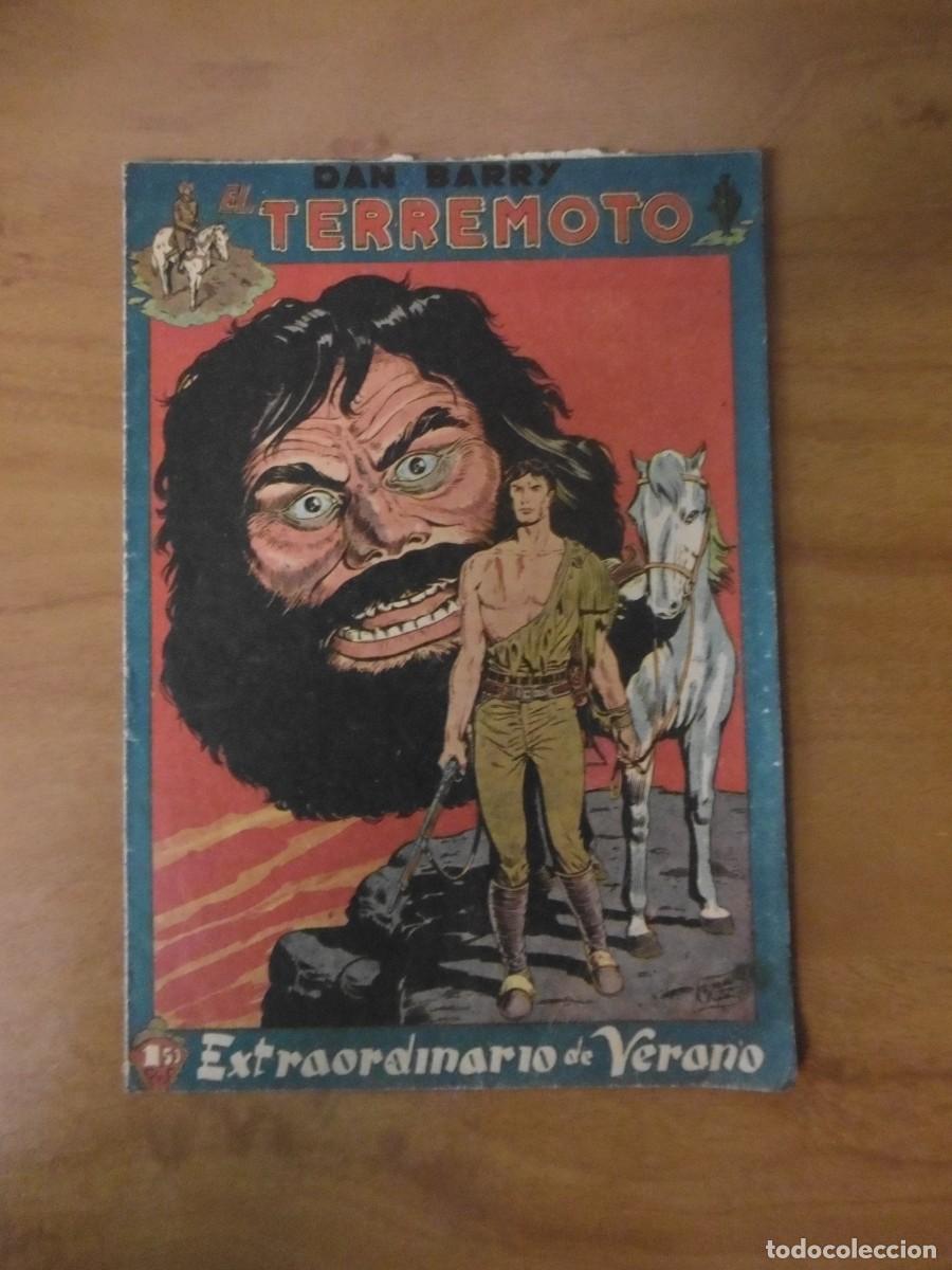 Tebeos: 4 ALMANAQUES ORIGINALES DE DAN BARRY TERREMOTO - Foto 1