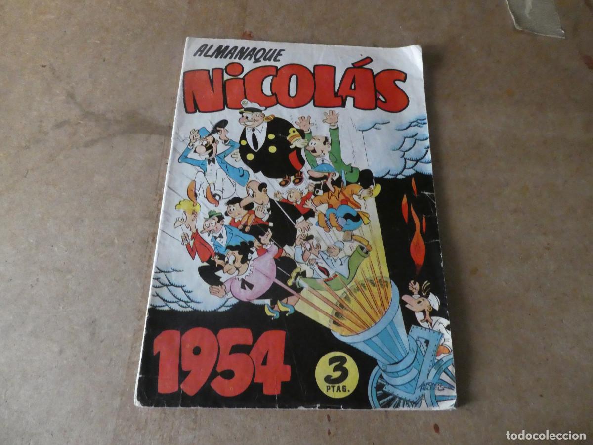 Tebeos: almanaque Nicol&aacute;s 1954, de Gerpla - Foto 1