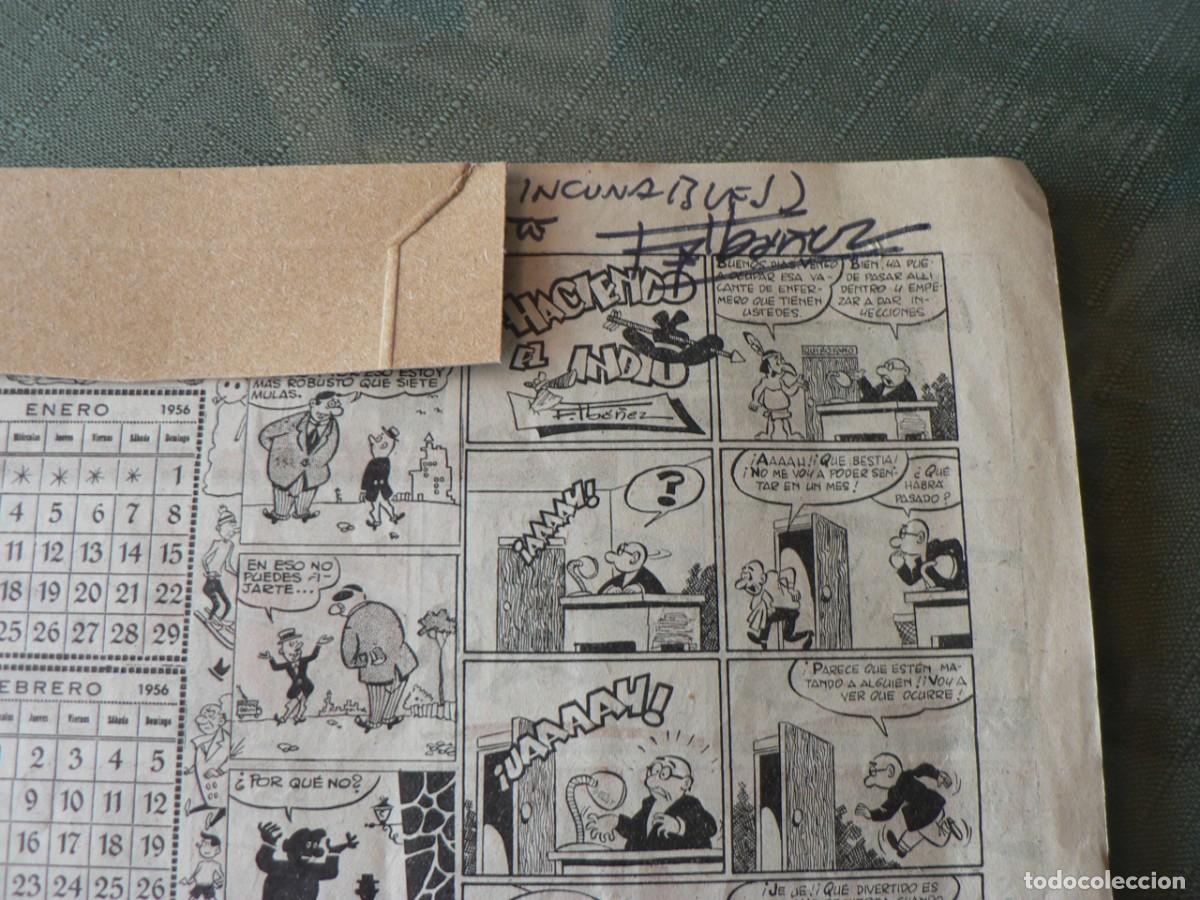 Tebeos: ALMANAQUE DE LA RISA DE 1956 CON FIRMA Y DEDICATORIA DE IBA&Ntilde;EZ - Foto 3