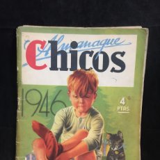 Tebeos: CHICOS 1946, ALMANAQUE, 4 PESETAS, BUEN ESTADO, COMPLETO, COMIC. JUEGOS RECORTABLES.