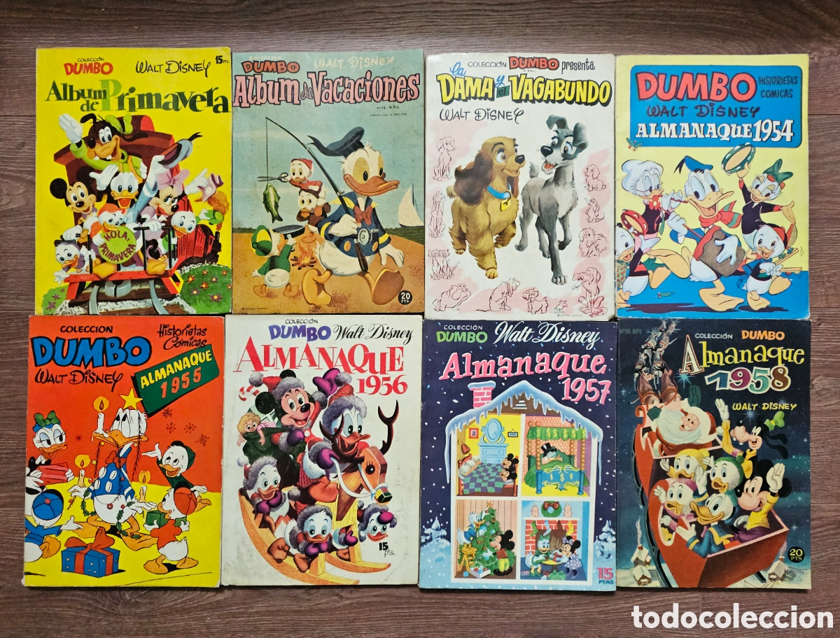 Tebeos: 8 c&oacute;mics antiguos Colecci&oacute;n Dumbo Disney - Foto 1