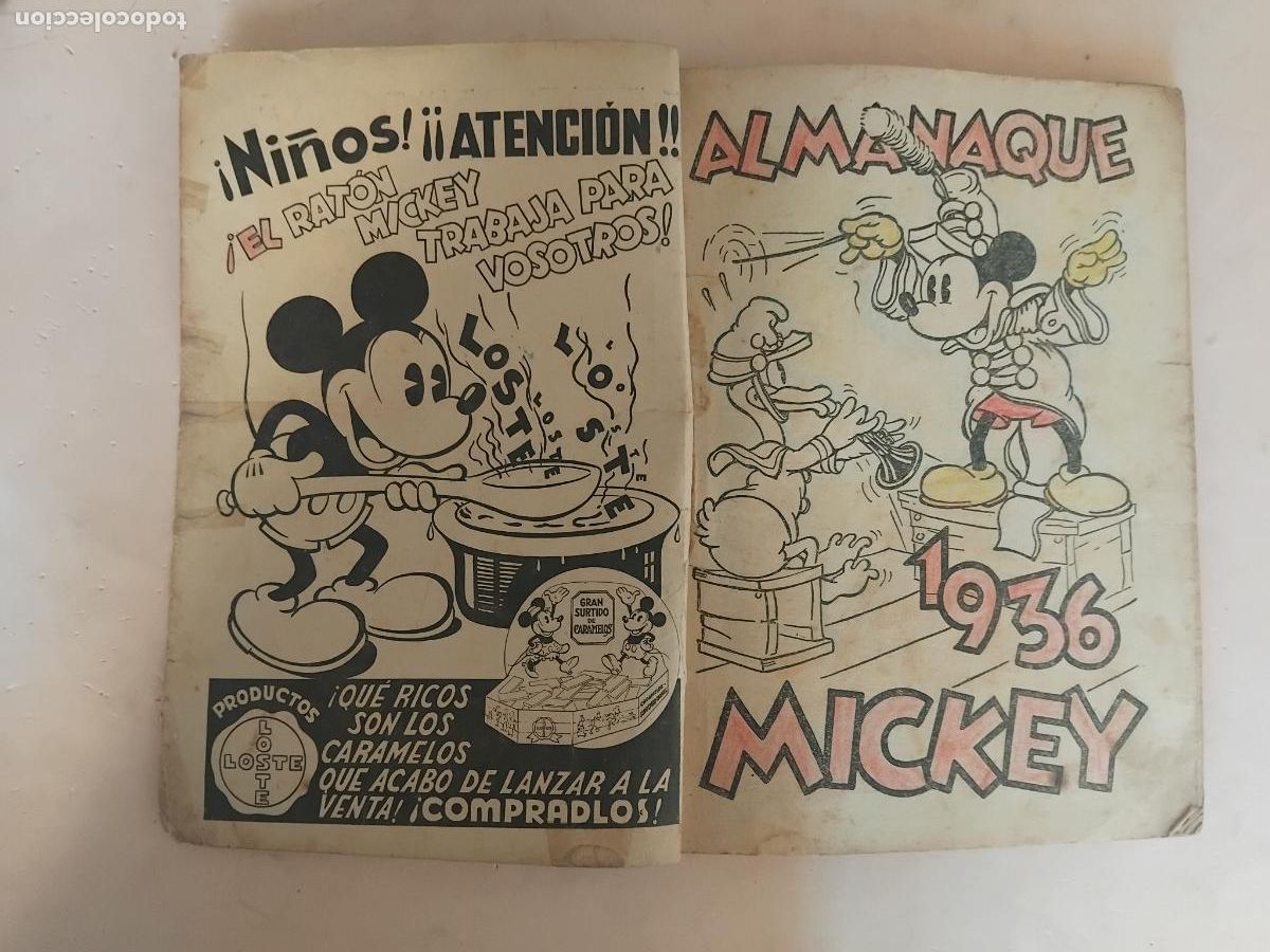 Tebeos: ALMANAQUE MICKEY 1936. ORIGINAL. - Foto 2