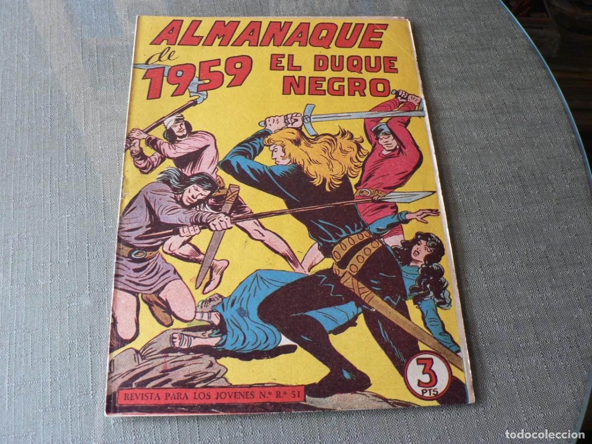 Tebeos: ALMANAQUE 1959 DE EL DUQUE NEGRO - Foto 1