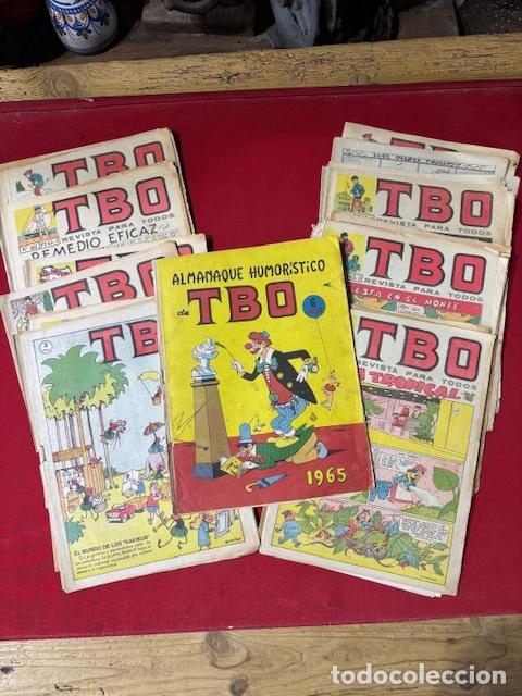 Tebeos: LOTE DE TBO Y ALMANAQUE 1956 - Foto 1