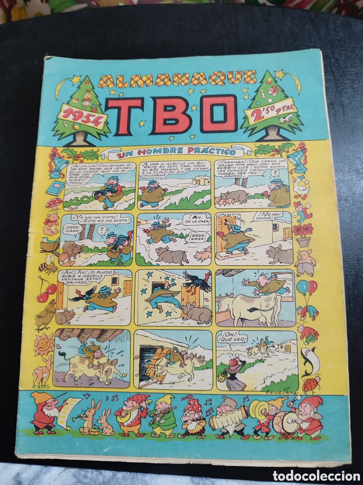 Tebeos: TBO ORIGINAL &ndash; ALMANAQUE PARA 1954 - Foto 1