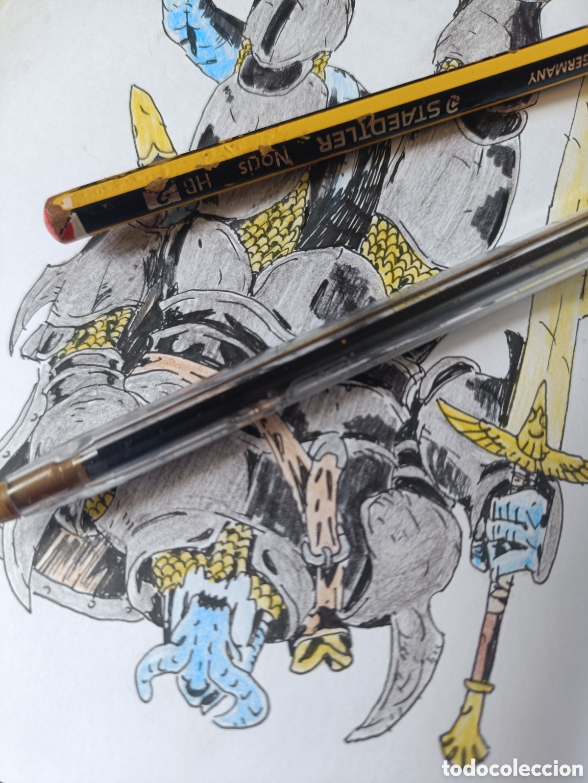 Tebeos: Art&iacute;sticos dibujos originales c&oacute;mic muy variados - Foto 2