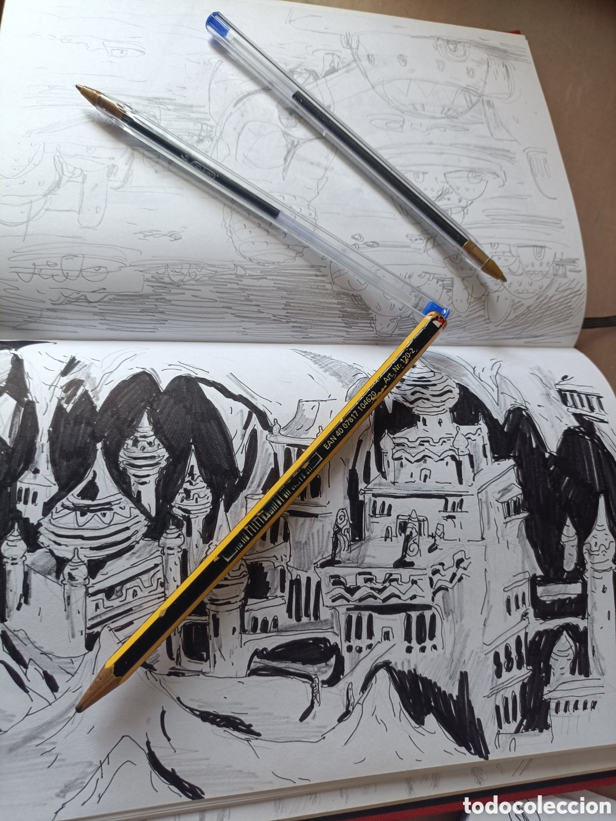 Tebeos: Art&iacute;sticos dibujos originales c&oacute;mic muy variados - Foto 1