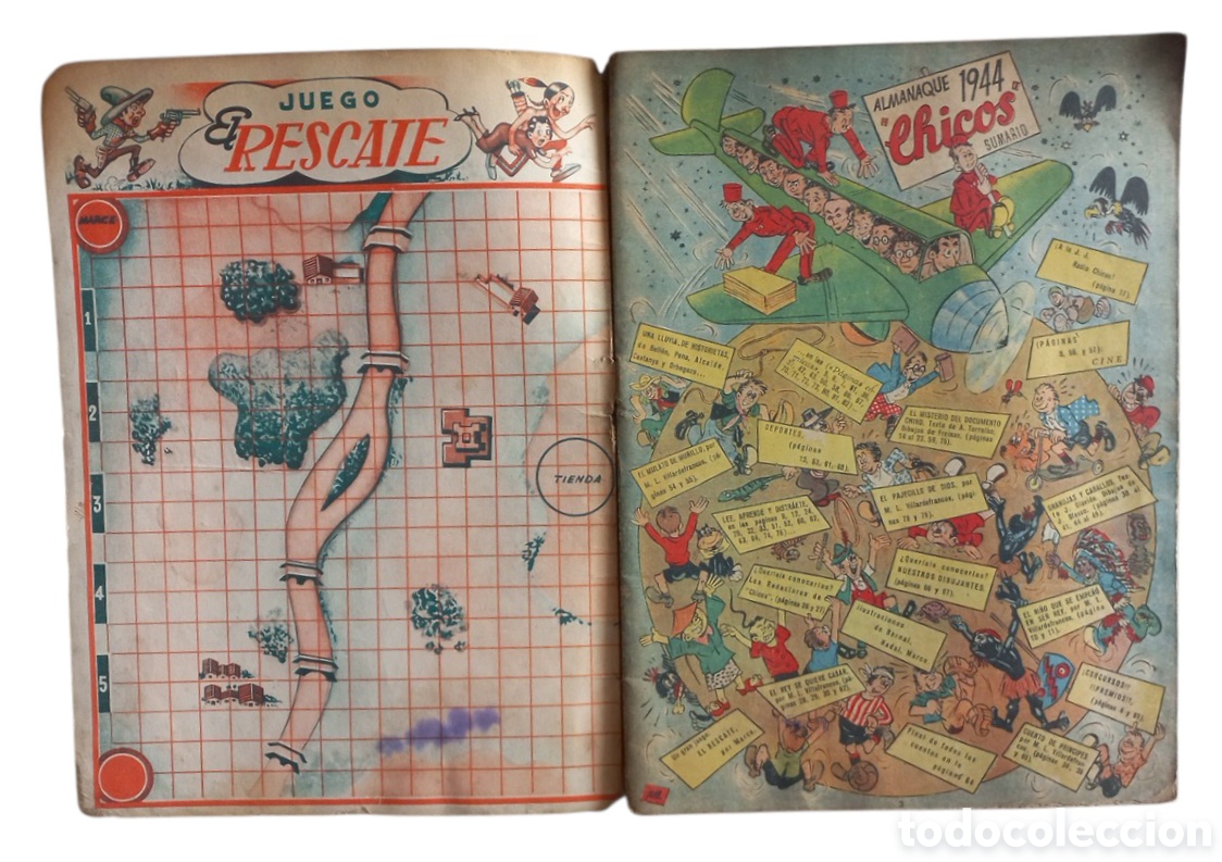 Tebeos: ALMANAQUE CHICOS PARA A&Ntilde;O 1944 - Foto 2