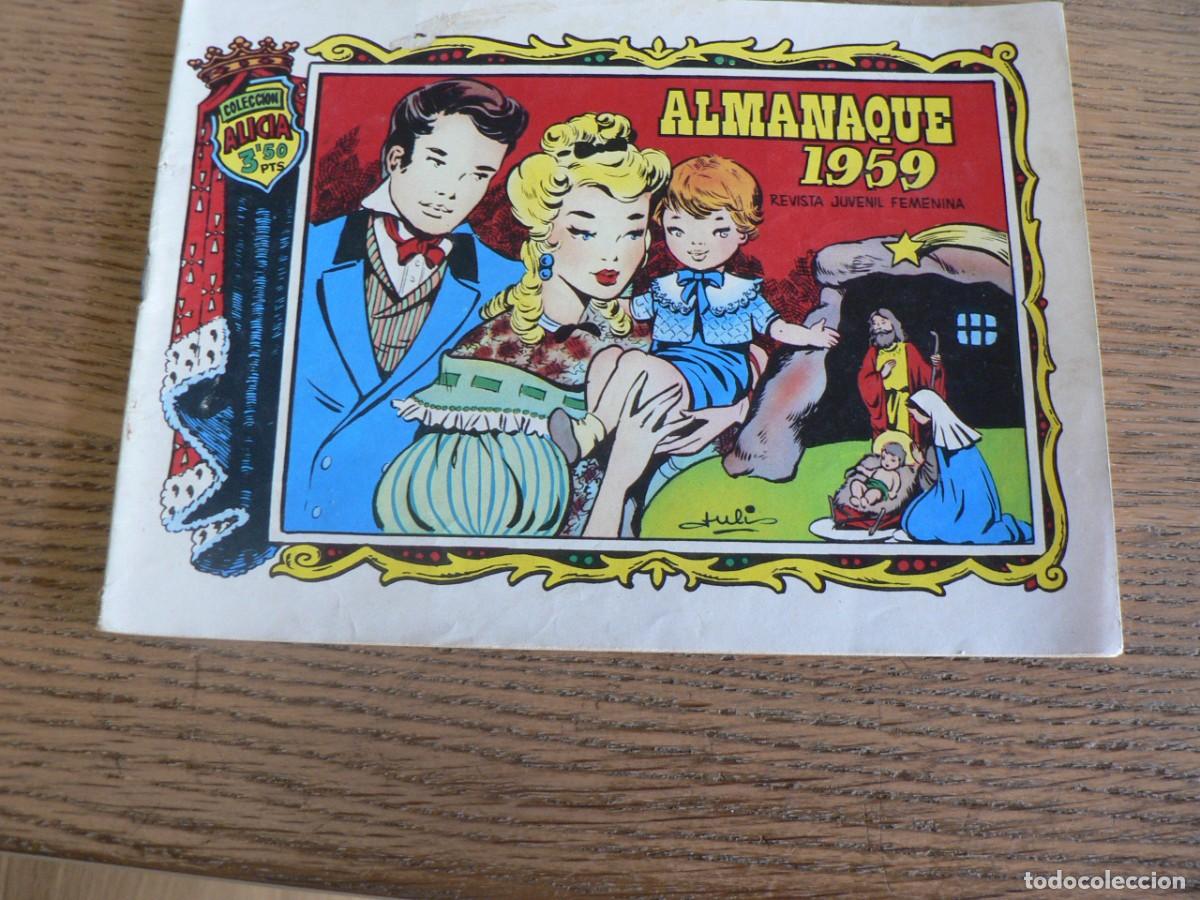 Tebeos: ALMANAQUE ALICIA DE 1959 - Foto 1