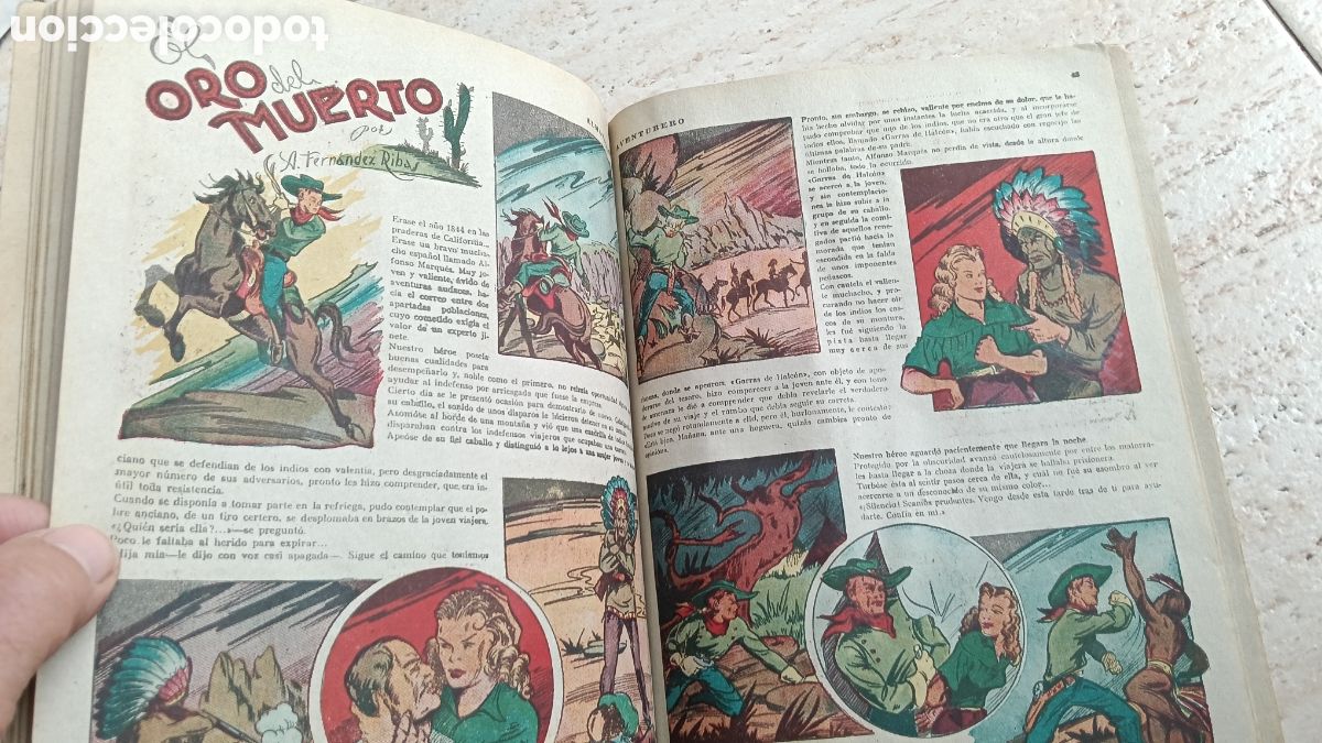 Tebeos: Almanaque Aventurero 1946, original - Foto 8