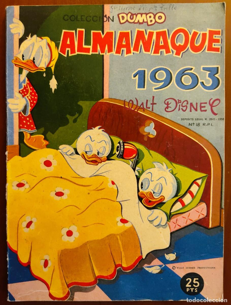 Tebeos: COLECCI&Oacute;N DUMBO ALMANAQUE A&Ntilde;O 1963 - WALT DISNEY - EDICIONES RECREATIVAS