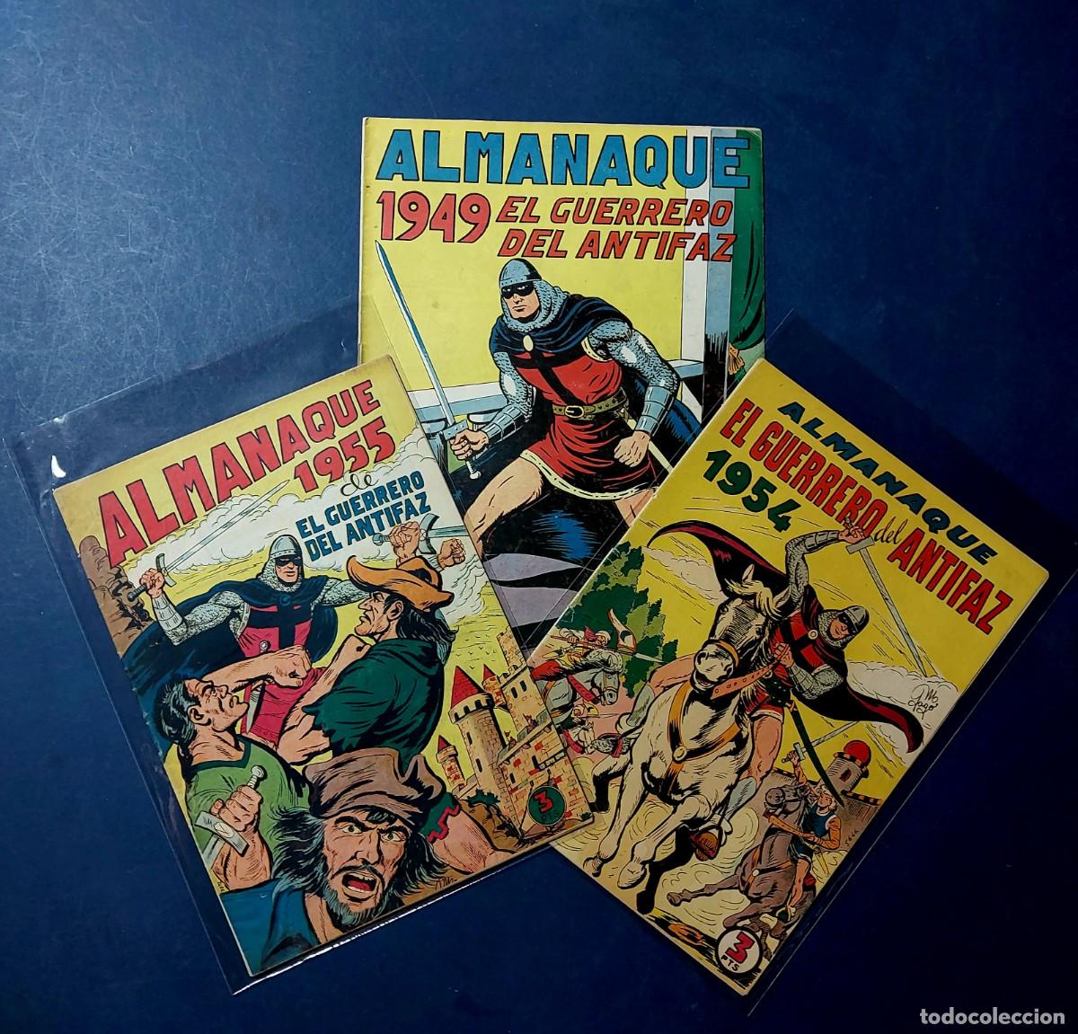 Tebeos: Lote Almanaque El Guerrero del Antifaz A&ntilde;o 1949-1954-1955 Reservado ***