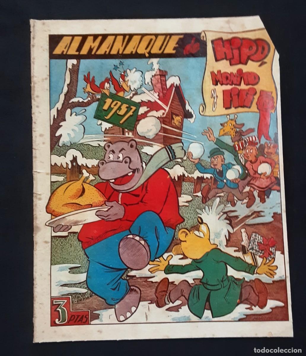 Tebeos: HIPO, MONITO Y FIFI # ALMANAQUE 1957 # EDITORIAL MARCO # F IBA&Ntilde;EZ / BEAUMONT / MARTINEZ / ETC