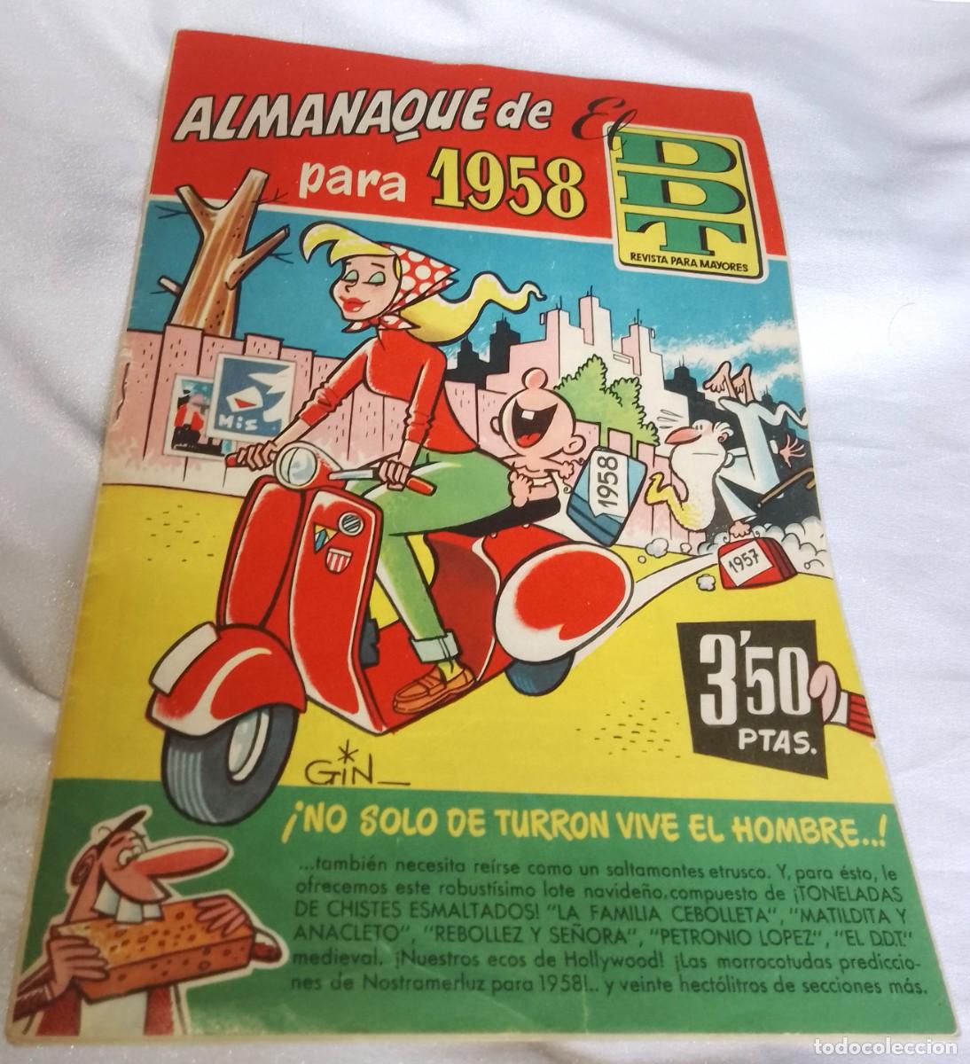 Tebeos: EL DDT ALMANAQUE PARA 1958-ORIGINAL BRUGUERA- EN PERFECTO ESTADO-LEER TODO BIEN VER FOTO