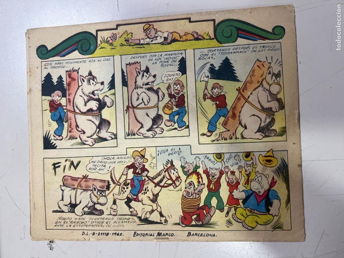 Tebeos: HIPO. EN EL OESTE. EDITORIAL MARCO. BARCELONA, 1962. - Foto 4